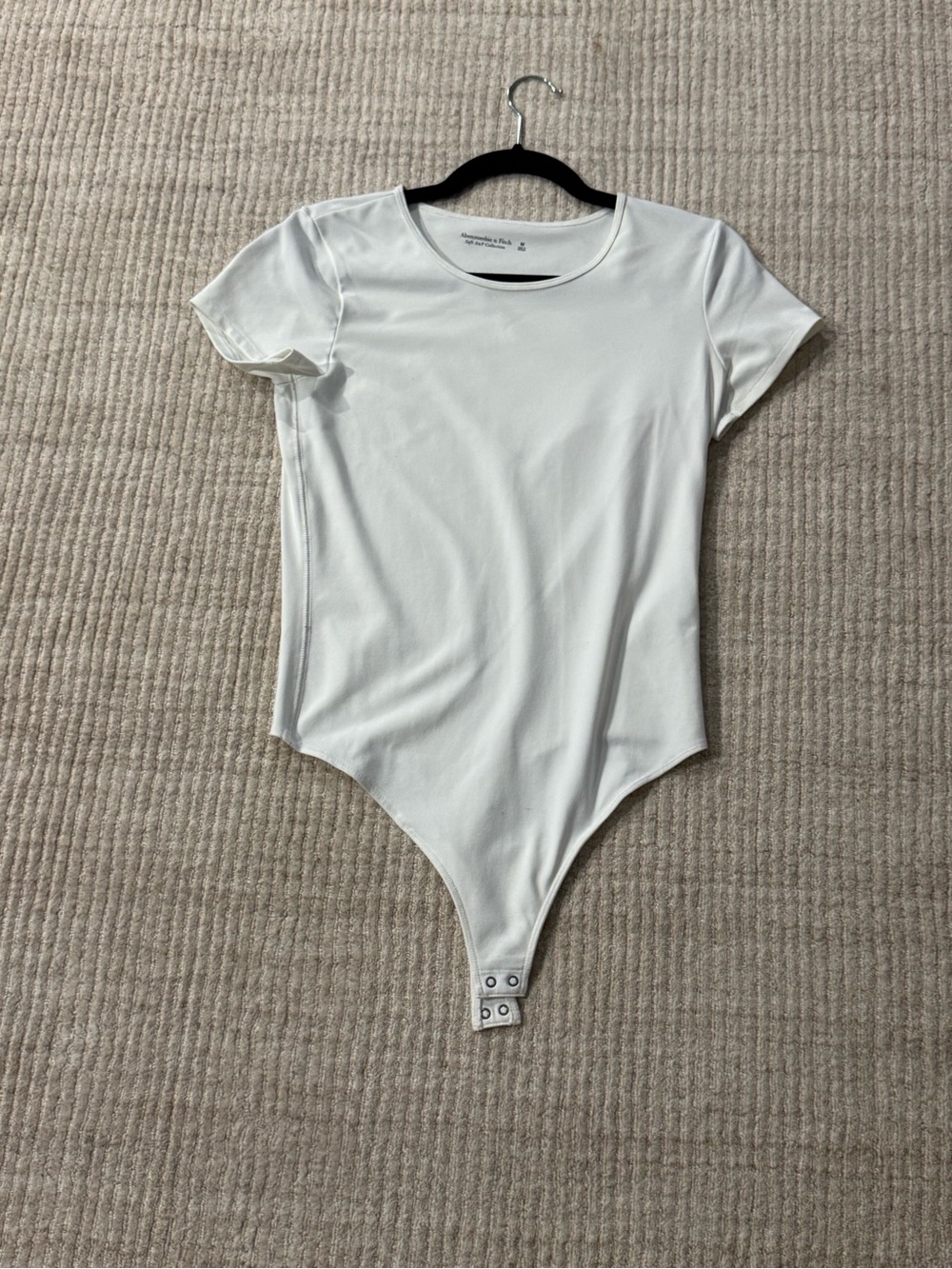 Abercrombie & Fitch Soft A&F Collection White Short Sleeve Bodysuit
